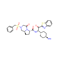 N[C@H]1CC[C@H]([C@H](NC(=O)[C@@H]2CC[C@H]3CN(S(=O)(=O)Cc4ccccc4)CC(=O)N32)C(=O)c2nc3ccccc3s2)CC1 ZINC000253666618