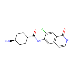 N[C@H]1CC[C@H](C(=O)Nc2cc3cc[nH]c(=O)c3cc2Cl)CC1 ZINC000101362723