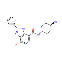 N[C@H]1CC[C@H](NC(=O)c2ccc(O)c3nc(-c4cccs4)[nH]c23)CC1 ZINC000653668774