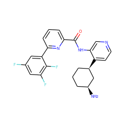 N[C@H]1CCC[C@@H](c2ccncc2NC(=O)c2cccc(-c3cc(F)cc(F)c3F)n2)C1 ZINC000139435935