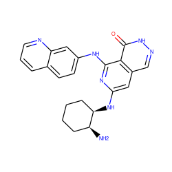 N[C@H]1CCCC[C@H]1Nc1cc2cn[nH]c(=O)c2c(Nc2ccc3cccnc3c2)n1 ZINC000147037463