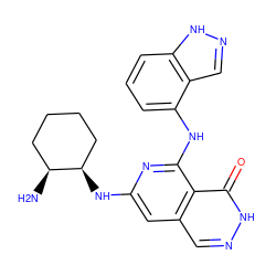 N[C@H]1CCCC[C@H]1Nc1cc2cn[nH]c(=O)c2c(Nc2cccc3[nH]ncc23)n1 ZINC000147027092