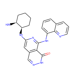 N[C@H]1CCCC[C@H]1Nc1cc2cn[nH]c(=O)c2c(Nc2cccc3cccnc23)n1 ZINC000147030180