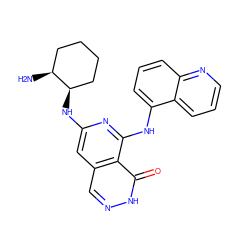 N[C@H]1CCCC[C@H]1Nc1cc2cn[nH]c(=O)c2c(Nc2cccc3ncccc23)n1 ZINC000147029730