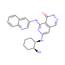 N[C@H]1CCCC[C@H]1Nc1cc2cn[nH]c(=O)c2c(Nc2cnc3ccccc3c2)n1 ZINC000147029518