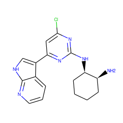 N[C@H]1CCCC[C@H]1Nc1nc(Cl)cc(-c2c[nH]c3ncccc23)n1 ZINC000063539733