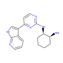 N[C@H]1CCCC[C@H]1Nc1nccc(-c2c[nH]c3ncccc23)n1 ZINC000063298160