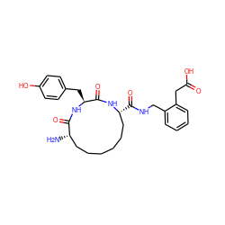 N[C@H]1CCCCCC[C@@H](C(=O)NCc2ccccc2CC(=O)O)NC(=O)[C@H](Cc2ccc(O)cc2)NC1=O ZINC000071295215