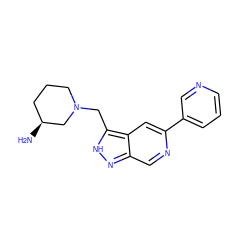 N[C@H]1CCCN(Cc2[nH]nc3cnc(-c4cccnc4)cc23)C1 ZINC000205250979