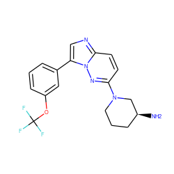 N[C@H]1CCCN(c2ccc3ncc(-c4cccc(OC(F)(F)F)c4)n3n2)C1 ZINC000113134485