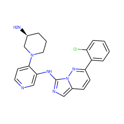 N[C@H]1CCCN(c2ccncc2Nc2ncc3ccc(-c4ccccc4Cl)nn23)C1 ZINC000143711620