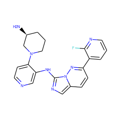 N[C@H]1CCCN(c2ccncc2Nc2ncc3ccc(-c4cccnc4F)nn23)C1 ZINC000142972032