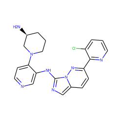 N[C@H]1CCCN(c2ccncc2Nc2ncc3ccc(-c4ncccc4Cl)nn23)C1 ZINC000142885415