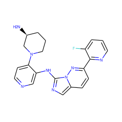 N[C@H]1CCCN(c2ccncc2Nc2ncc3ccc(-c4ncccc4F)nn23)C1 ZINC000142894014