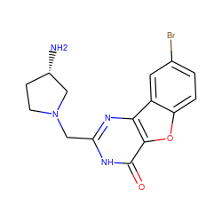 N[C@H]1CCN(Cc2nc3c(oc4ccc(Br)cc43)c(=O)[nH]2)C1 ZINC000084669518