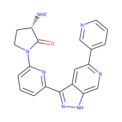 N[C@H]1CCN(c2cccc(-c3n[nH]c4cnc(-c5cccnc5)cc34)n2)C1=O ZINC000205250430