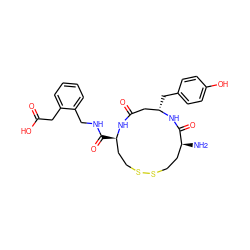 N[C@H]1CCSSCC[C@@H](C(=O)NCc2ccccc2CC(=O)O)NC(=O)C[C@H](Cc2ccc(O)cc2)NC1=O ZINC000064453570