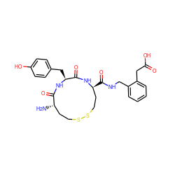 N[C@H]1CCSSCC[C@H](C(=O)NCc2ccccc2CC(=O)O)NC(=O)[C@H](Cc2ccc(O)cc2)NC1=O ZINC000064448186