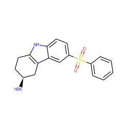 N[C@H]1CCc2[nH]c3ccc(S(=O)(=O)c4ccccc4)cc3c2C1 ZINC000033993466