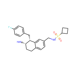 N[C@H]1CCc2ccc(CNS(=O)(=O)C3CCC3)cc2[C@H]1Cc1ccc(F)cc1 ZINC000088260840