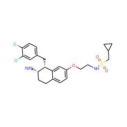 N[C@H]1CCc2ccc(OCCNS(=O)(=O)CC3CC3)cc2[C@H]1Cc1ccc(Cl)c(Cl)c1 ZINC000088260676