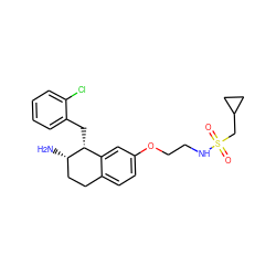 N[C@H]1CCc2ccc(OCCNS(=O)(=O)CC3CC3)cc2[C@H]1Cc1ccccc1Cl ZINC000088261157