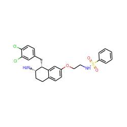 N[C@H]1CCc2ccc(OCCNS(=O)(=O)c3ccccc3)cc2[C@H]1Cc1ccc(Cl)c(Cl)c1 ZINC000088260544