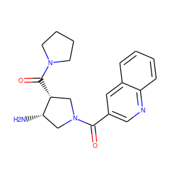 N[C@H]1CN(C(=O)c2cnc3ccccc3c2)C[C@H]1C(=O)N1CCCC1 ZINC000028954934