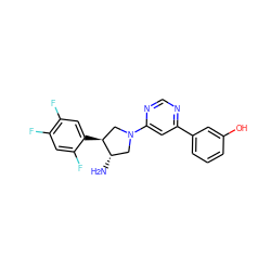 N[C@H]1CN(c2cc(-c3cccc(O)c3)ncn2)C[C@@H]1c1cc(F)c(F)cc1F ZINC000028823847