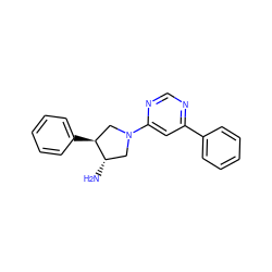 N[C@H]1CN(c2cc(-c3ccccc3)ncn2)C[C@@H]1c1ccccc1 ZINC000028823814