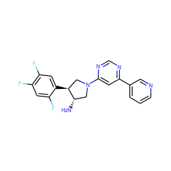 N[C@H]1CN(c2cc(-c3cccnc3)ncn2)C[C@@H]1c1cc(F)c(F)cc1F ZINC000028823848