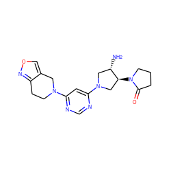 N[C@H]1CN(c2cc(N3CCc4nocc4C3)ncn2)C[C@@H]1N1CCCC1=O ZINC000066080459