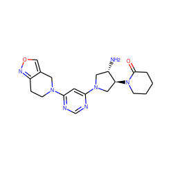 N[C@H]1CN(c2cc(N3CCc4nocc4C3)ncn2)C[C@@H]1N1CCCCC1=O ZINC000066078726