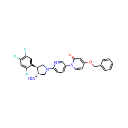 N[C@H]1CN(c2ccc(-n3ccc(OCc4ccccc4)cc3=O)cn2)C[C@@H]1c1cc(F)c(F)cc1F ZINC000084604618