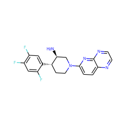 N[C@H]1CN(c2ccc3nccnc3n2)CC[C@@H]1c1cc(F)c(F)cc1F ZINC000028707337