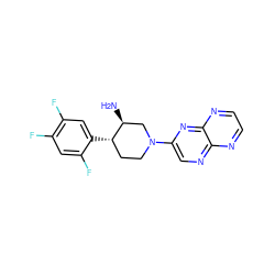 N[C@H]1CN(c2cnc3nccnc3n2)CC[C@@H]1c1cc(F)c(F)cc1F ZINC000028707347