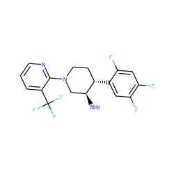 N[C@H]1CN(c2ncccc2C(F)(F)F)CC[C@@H]1c1cc(F)c(F)cc1F ZINC000028707315