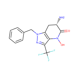 N[C@H]1Cc2c(c(C(F)(F)F)nn2Cc2ccccc2)N(O)C1=O ZINC000095604972