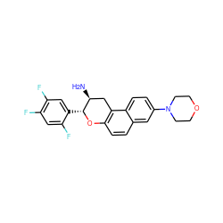 N[C@H]1Cc2c(ccc3cc(N4CCOCC4)ccc23)O[C@@H]1c1cc(F)c(F)cc1F ZINC001772620427