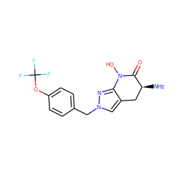 N[C@H]1Cc2cn(Cc3ccc(OC(F)(F)F)cc3)nc2N(O)C1=O ZINC000147928157