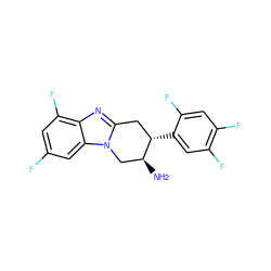 N[C@H]1Cn2c(nc3c(F)cc(F)cc32)C[C@@H]1c1cc(F)c(F)cc1F ZINC000043061040