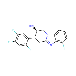 N[C@H]1Cn2c(nc3c(F)cccc32)C[C@@H]1c1cc(F)c(F)cc1F ZINC000042963360