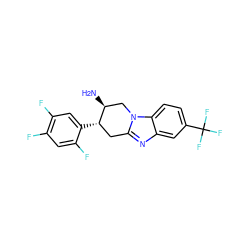 N[C@H]1Cn2c(nc3cc(C(F)(F)F)ccc32)C[C@@H]1c1cc(F)c(F)cc1F ZINC000043023246