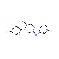 N[C@H]1Cn2c(nc3cc(F)ccc32)C[C@@H]1c1cc(F)c(F)cc1F ZINC000043062212