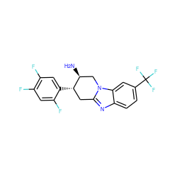 N[C@H]1Cn2c(nc3ccc(C(F)(F)F)cc32)C[C@@H]1c1cc(F)c(F)cc1F ZINC000043062691