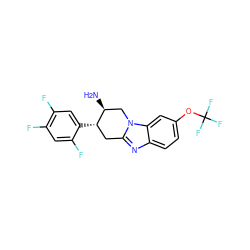 N[C@H]1Cn2c(nc3ccc(OC(F)(F)F)cc32)C[C@@H]1c1cc(F)c(F)cc1F ZINC000043017156