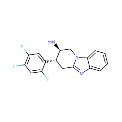 N[C@H]1Cn2c(nc3ccccc32)C[C@@H]1c1cc(F)c(F)cc1F ZINC000043011279