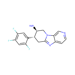 N[C@H]1Cn2c(nc3ccncc32)C[C@@H]1c1cc(F)c(F)cc1F ZINC000043015061