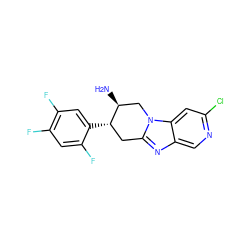 N[C@H]1Cn2c(nc3cnc(Cl)cc32)C[C@@H]1c1cc(F)c(F)cc1F ZINC000043060083