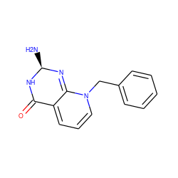 N[C@H]1N=C2C(=CC=CN2Cc2ccccc2)C(=O)N1 ZINC000027420875